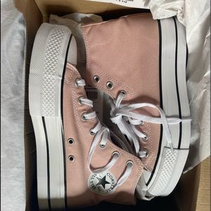 pink platform converse, size 8 womens